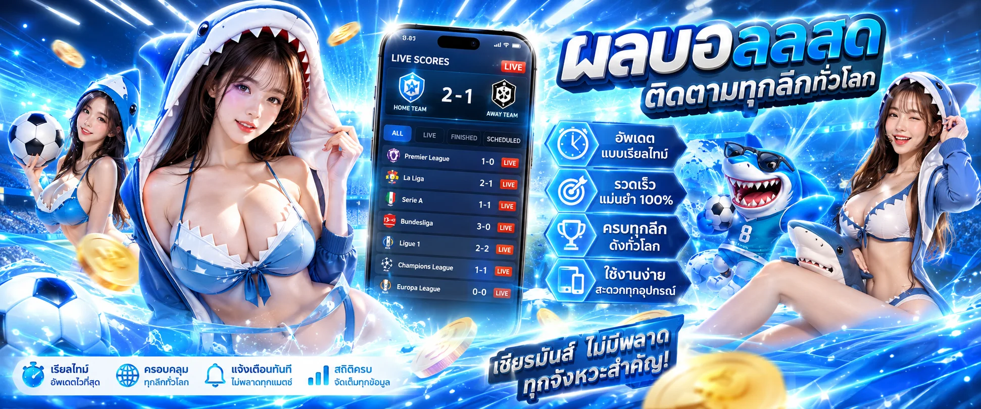 ผลบอลสด VSPIN99 อัปเดตเรียลไทม์ทุกลีก